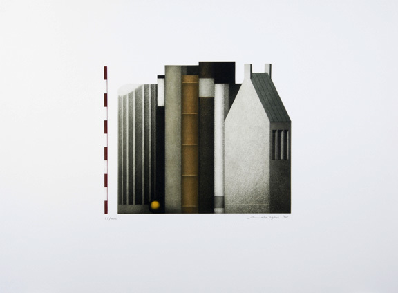 Friedrich Meckseper, Vertikales Stillleben, 1990