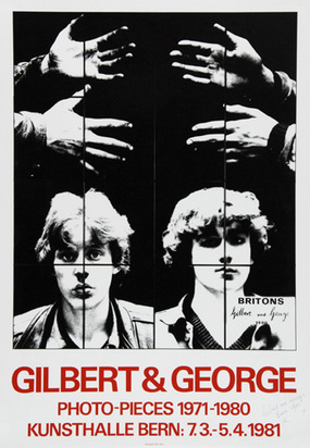 Plakat. Gilbert & George, Photo-Pieces 1971-80, Kunsthalle Bern, 1981