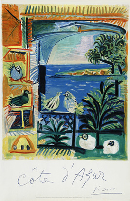 Poster. Picasso - Côte d'Azur, 1962