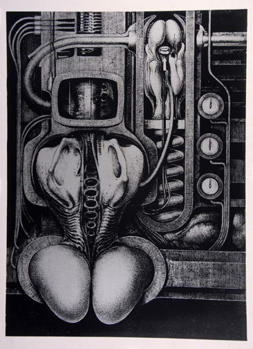 HR Giger, Sheet from "Biomechanoiden", 1969