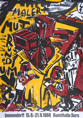 Jörg Immendorff, Poster. Maler Mut rundum - Kunsthalle Bern, 1980