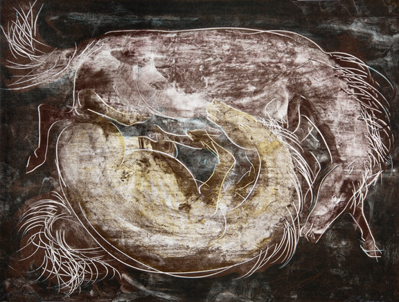 Hans Erni, Zwei Pferde, 1950