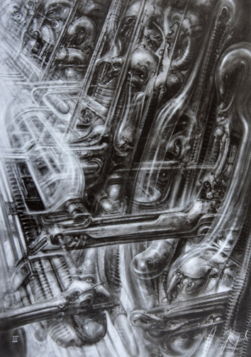 HR Giger, 2 sheets: Exotic; Science Fiction, from "N.Y. City", 1982