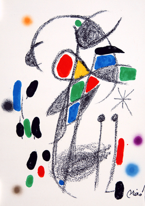 2 Blätter aus "Maravillas con variaciones acrósticas en el jardín de Miró", 1975