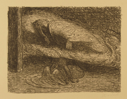 Träumender Jüngling, aus "Der Tote Tag", 1912