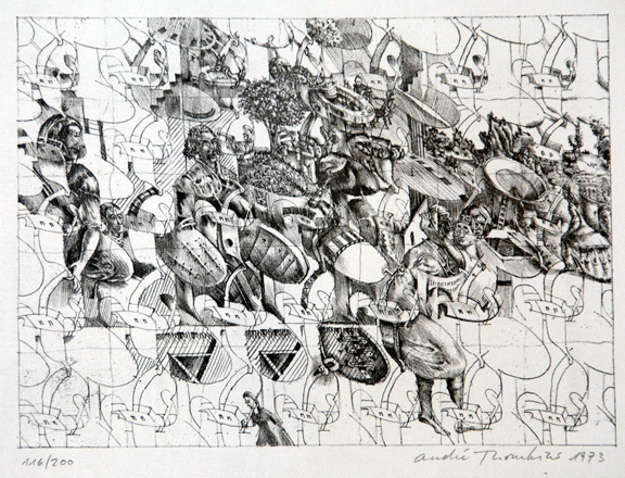 André Thomkins, Romdeutsch gedeutet, 1973