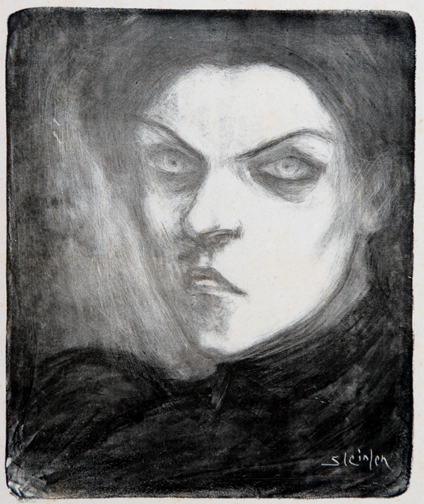 Théophile Alexandre Steinlen, Tête de femme de trois quarta a gauche, 1896