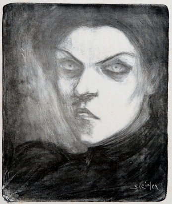 Tête de femme de trois quarta a gauche, 1896