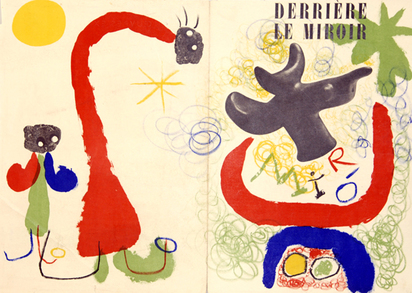 12 sheets from "Derrière le miroir": Míro (4); Calder (2); Kandinsky (1); Riopelle (2); Fiedler (1); Ubac (2)