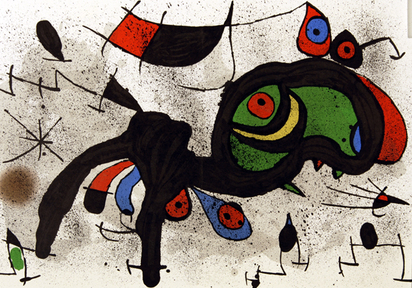 13 sheets from "Derrière le miroir": Míro (4); Calder (2); Chagall (1); Kandinsky (1); Riopelle (1); Fiedler (1); Ubac (2); Carache (1)