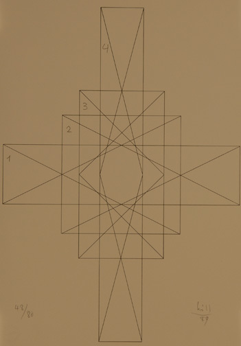 Max Bill, Portfolio. Vier quantengleiche variationen, 1989