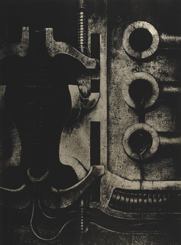 HR Giger, Blatt aus "Biomechanoiden", 1969