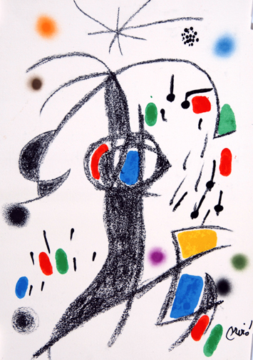 Joan Miró, 2 sheets from "Maravillas con variaciones acrósticas en el jardín de Miró", 1975