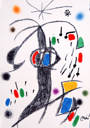 2 Blätter aus "Maravillas con variaciones acrósticas en el jardín de Miró", 1975