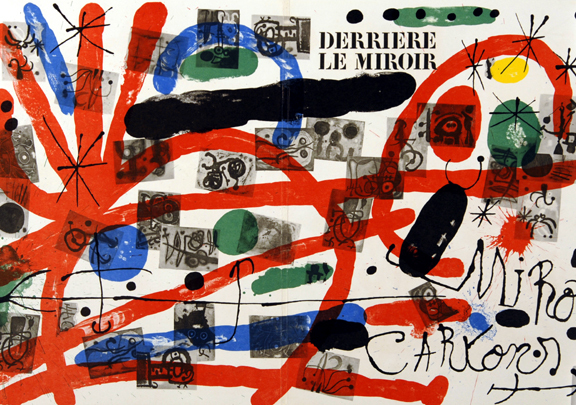 Grafik, 13 Blätter aus "Derrière le miroir": Míro (4); Calder (2); Chagall (1); Kandinsky (1); Riopelle (1); Fiedler (2); Ubac (1); Van Velde (1)