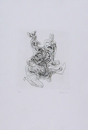 Hans Bellmer, Sheet from "Le mystère du confessionnel", 1973