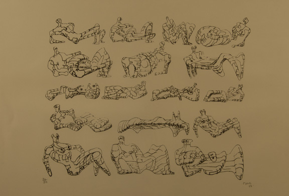 Henry Moore, Seventeen Reclining Figures, 1963