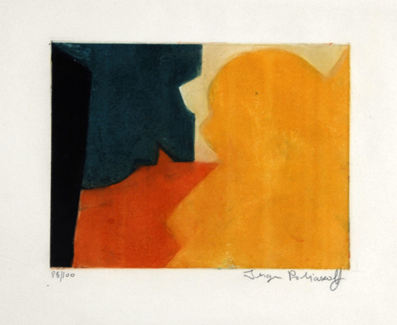 Serge Poliakoff, Komposition in Grün, Rot und Orange, 1959-60