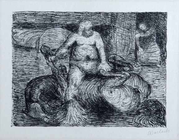 Ernst Barlach, Besenbein auf dem toten Rosse Herzhorn I, aus "Der tote Tag", 1912.