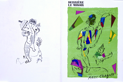 14 Blätter aus "Derrière le miroir": Míro (4); Calder (1); Chagall (1); Riopelle (2); Fiedler (2); Ubac (2); Van Velde (1); Carache (1)