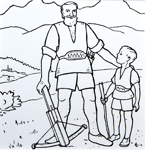 Katharina Fritsch, Lexikonzeichnung Wilhelm Tell, 1996