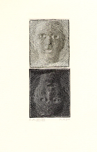 Markus Raetz, Kopfspirale, 1974