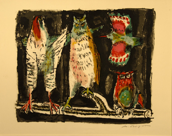 Alois Carigiet, Volière in Schwarz, 1972