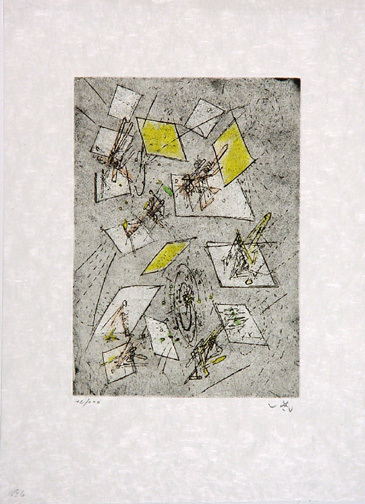 Roberto Matta, Sheet from "Droites Libérées", 1971