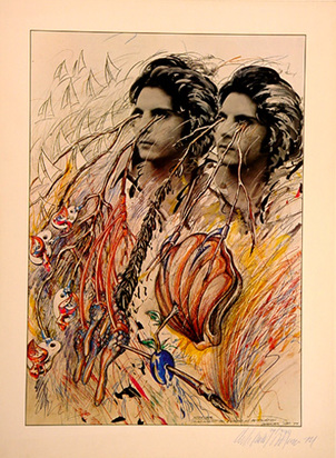 3 sheets: Untitled, 1970 (2); Selbstbildnis als Zwilling mit Augenästen, 1974