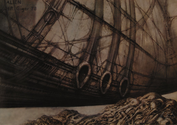 HR Giger, Wreck Entrance, from "Alien", 1978