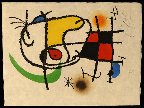 Joan Miró, 2 sheets from the suite "Le vent parmi les roseaux", 1971