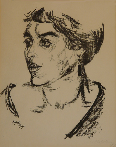 Max Pechstein, Frauenportrait, 1917