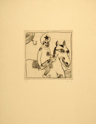 2 sheets: Rollschuhfahrer, 1997; Ritter, 1979
