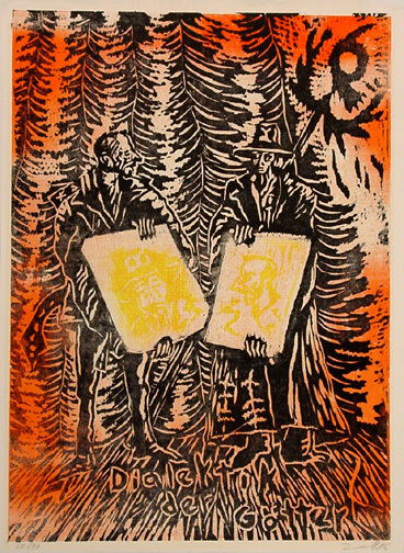 Jörg Immendorff, Dialektik der Götter, from "Joseph Beuys Portfolio", 1986