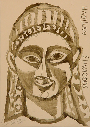Portfolio. Zehn Aquatinta-Radierungen zu "Antigone" des Sophokles", 1967