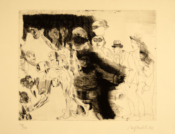 Alfred Hrdlicka, Study 1, from "Masse und Macht", 1969