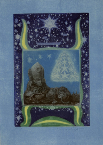 Ernst Fuchs, Portfolio. "Die sieben Bilder und Sprücher der Sphinx", 1967
