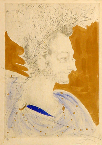 Salvador Dalí, Portrait de Ronsard, aus "Les Amours de Cassandre", 1968