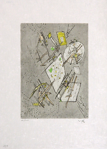 Roberto Matta, Sheet from "Droites Libérées", 1971