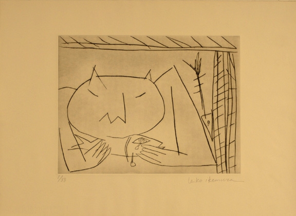 Leiko Ikemura, 3 Blätter: Katze; Seiltänzerin; Spaziergang