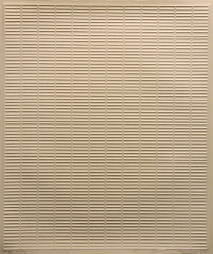 Jan Schoonhoven, 4 Blätter aus "Geprägte Strukturen", 1972