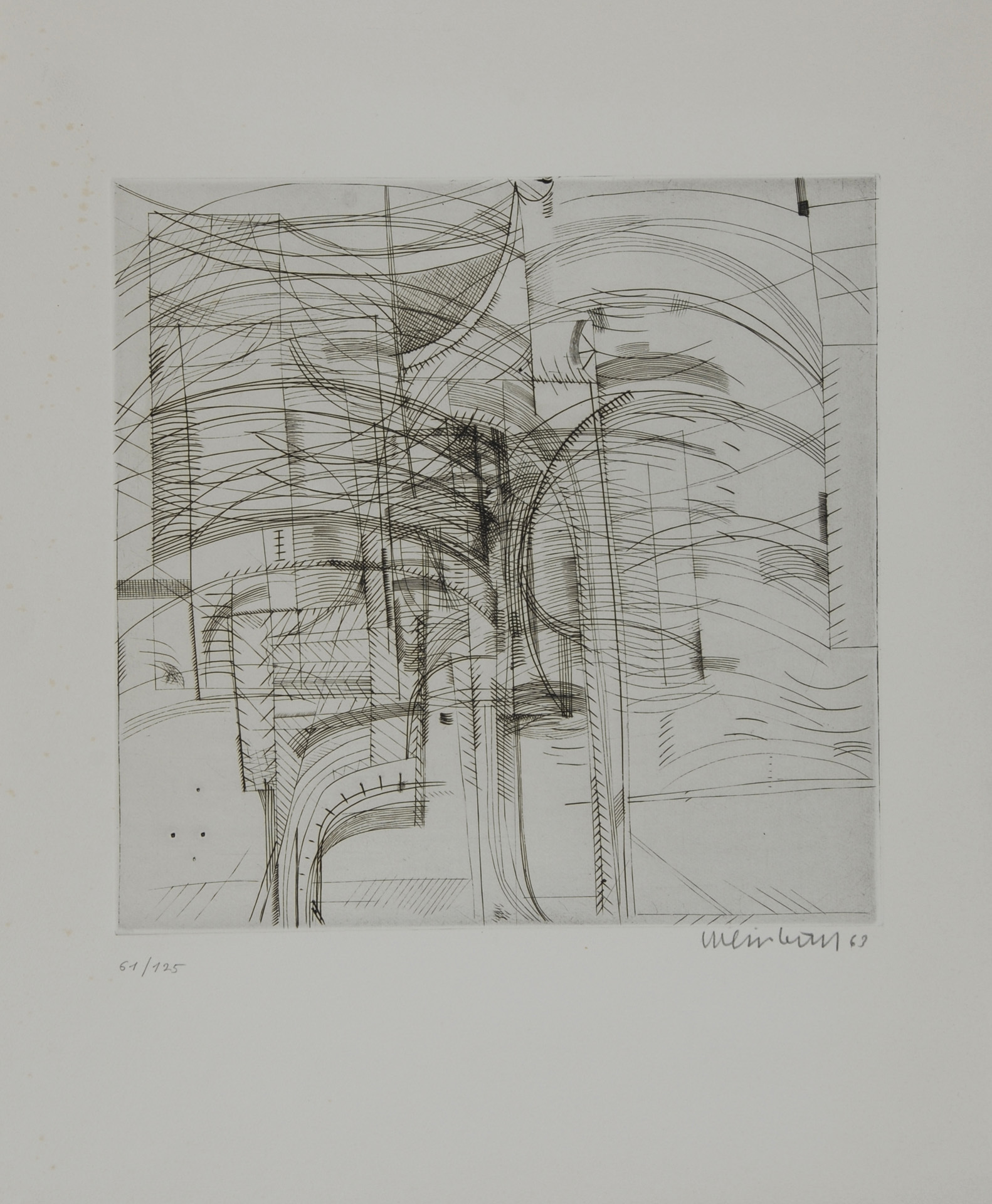 Bernhard Luginbühl, 3 sheets: Strahler I, 1963; Strahler II, 1963; Luginbühl 'Punch' 1966, Iron, 3.50 m long