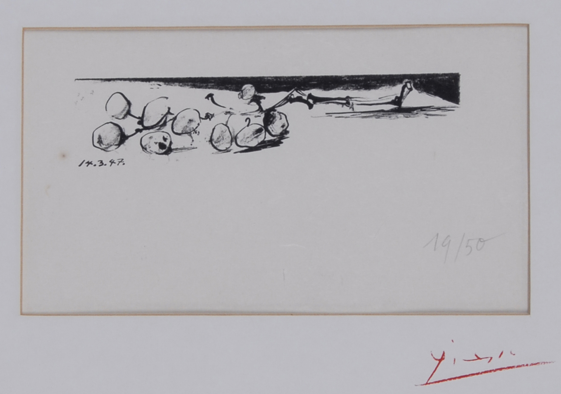 Pablo Picasso, La petite grappe, 1947, aus "Dans l'atelier de Picasso"