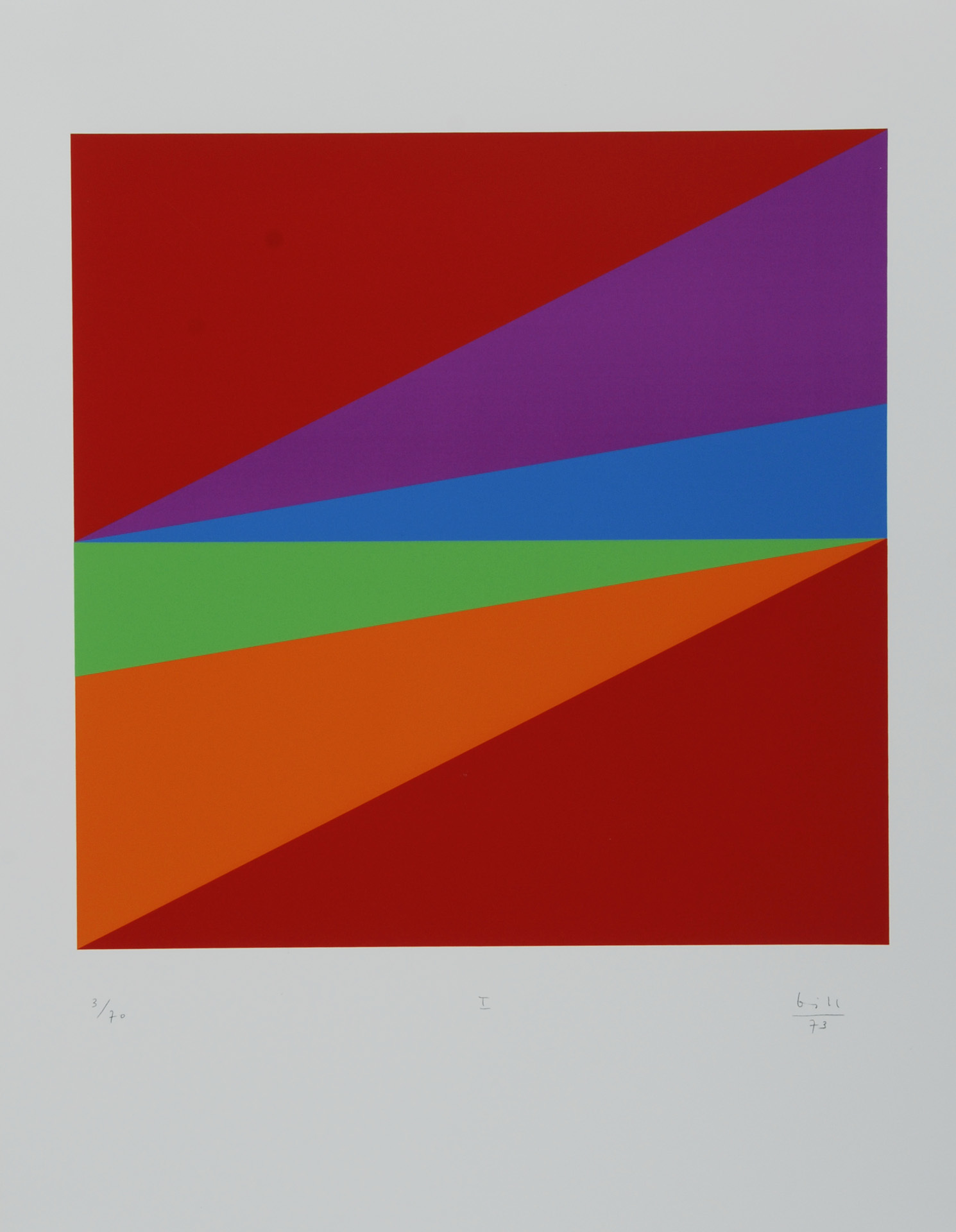 Max Bill, Mappe. Transcoloration in fünf Quadranten