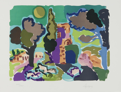 2 sheets: Bateaux; Paysage