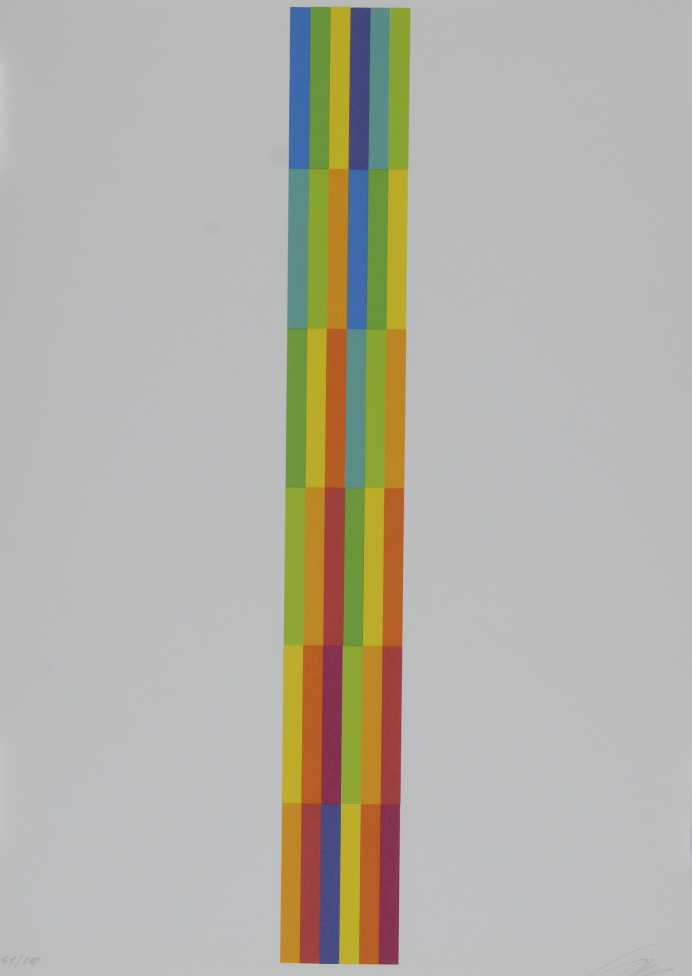 Richard Paul Lohse, Portfolio. Vier vertikale serielle Strukturen