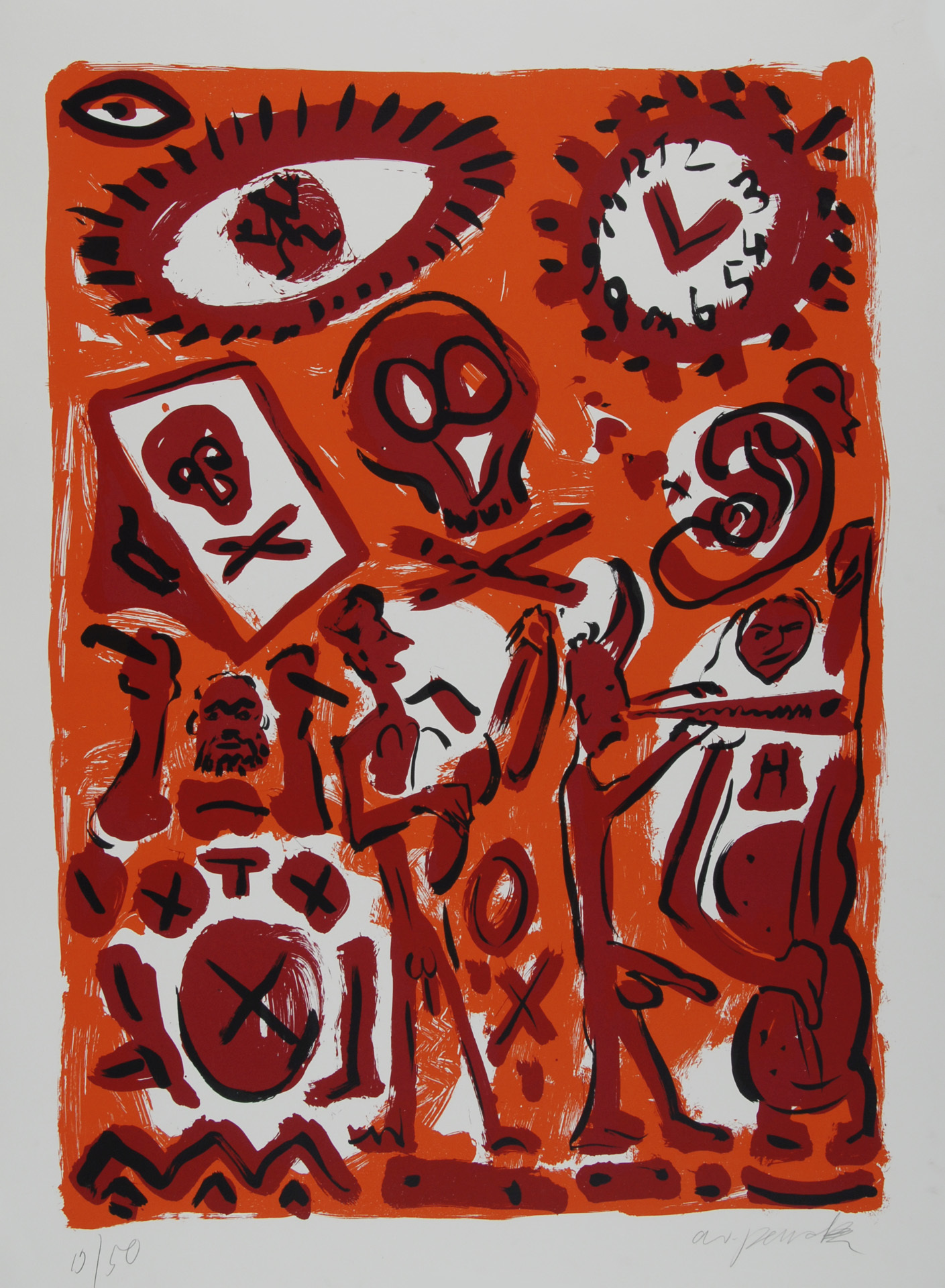 A.R. Penck, Session in Orange