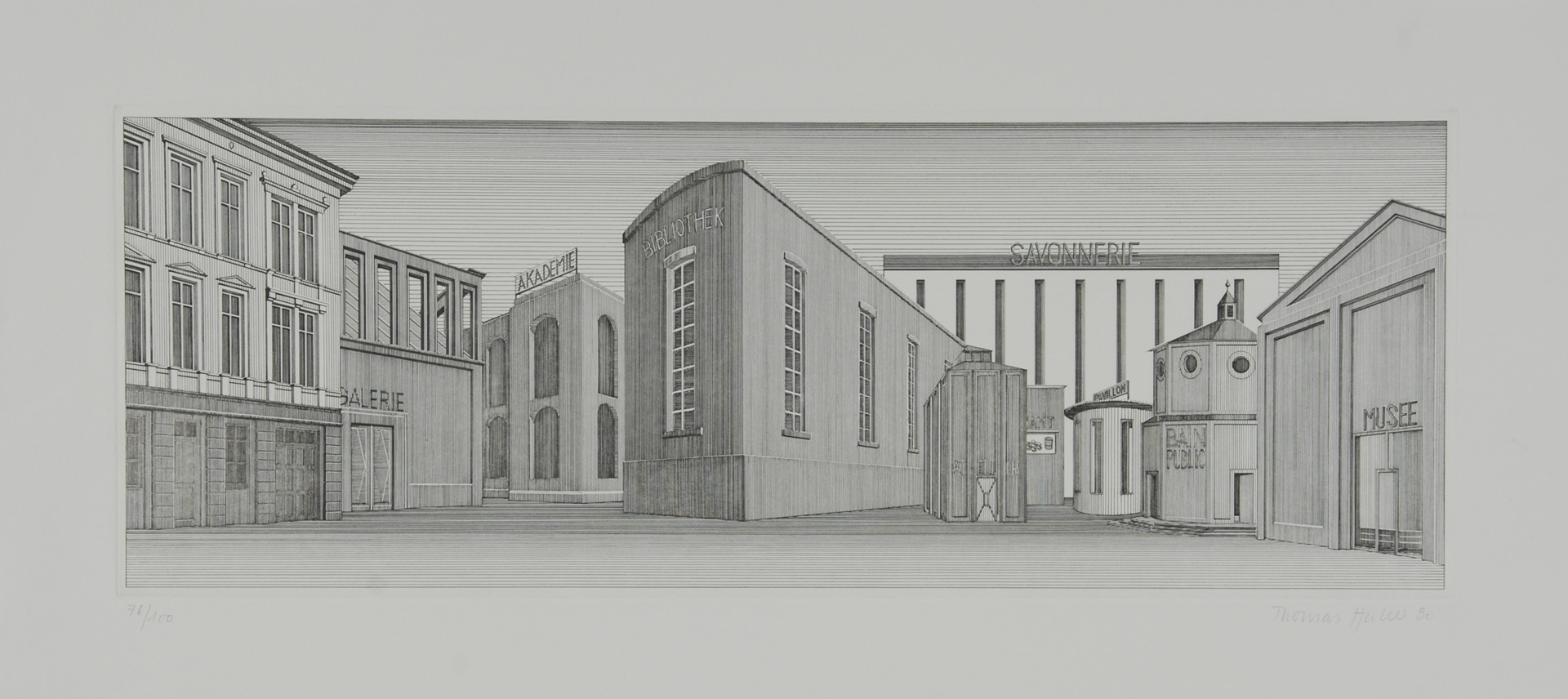 Grafik, 3 sheets and 2 folders: T. Huber (2); H. Weber; T. Huber; V. Zakharov