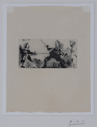 Duel, avec un spectateur nu, 1968, from "La Célestine"