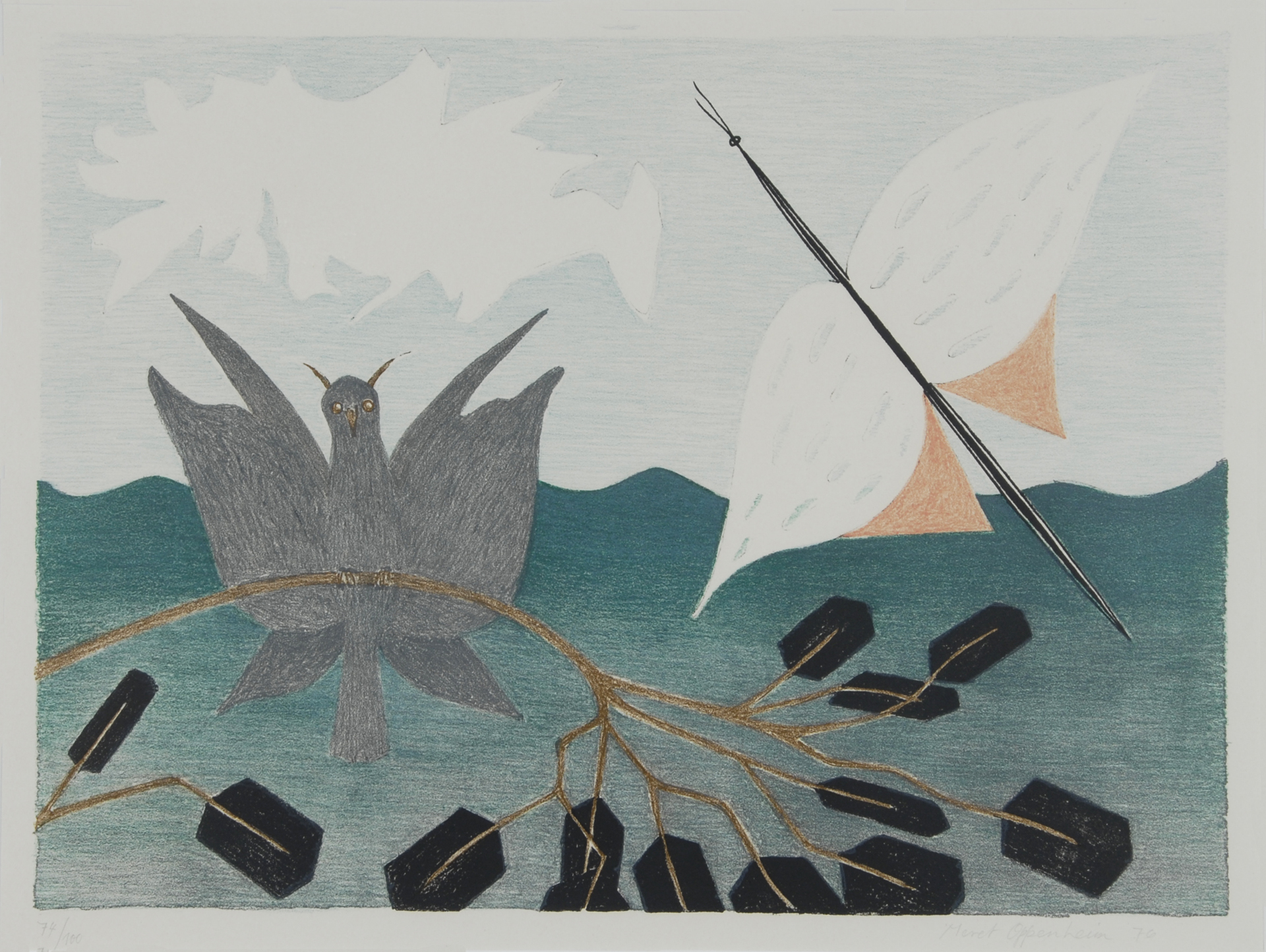 Meret Oppenheim, In der Nähe von Brasilia, aus "Parapapillonneries"